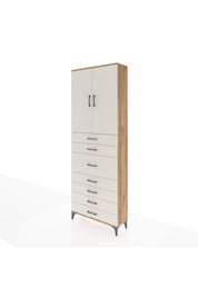 Arges Dolap 3 Raflı 7 Çekmeceli 2 Kapaklı 88x30x243 - S33M107V7A