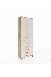 Arges Dolap 3 Raflı 7 Çekmeceli 2 Kapaklı 88x30x243 - S33M107V7A