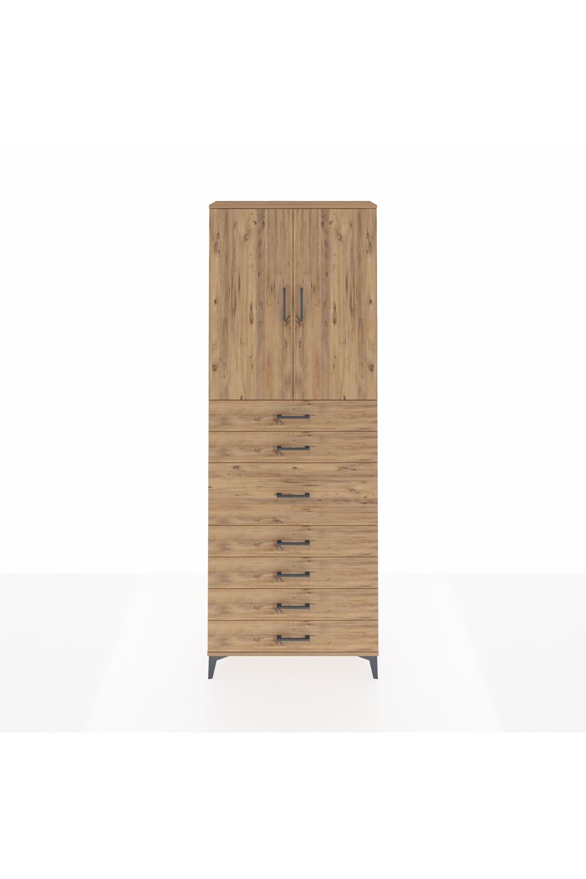 Arges Dolap 3 Raflı 7 Çekmeceli 2 Kapaklı 88x30x243 - S33M107V9A