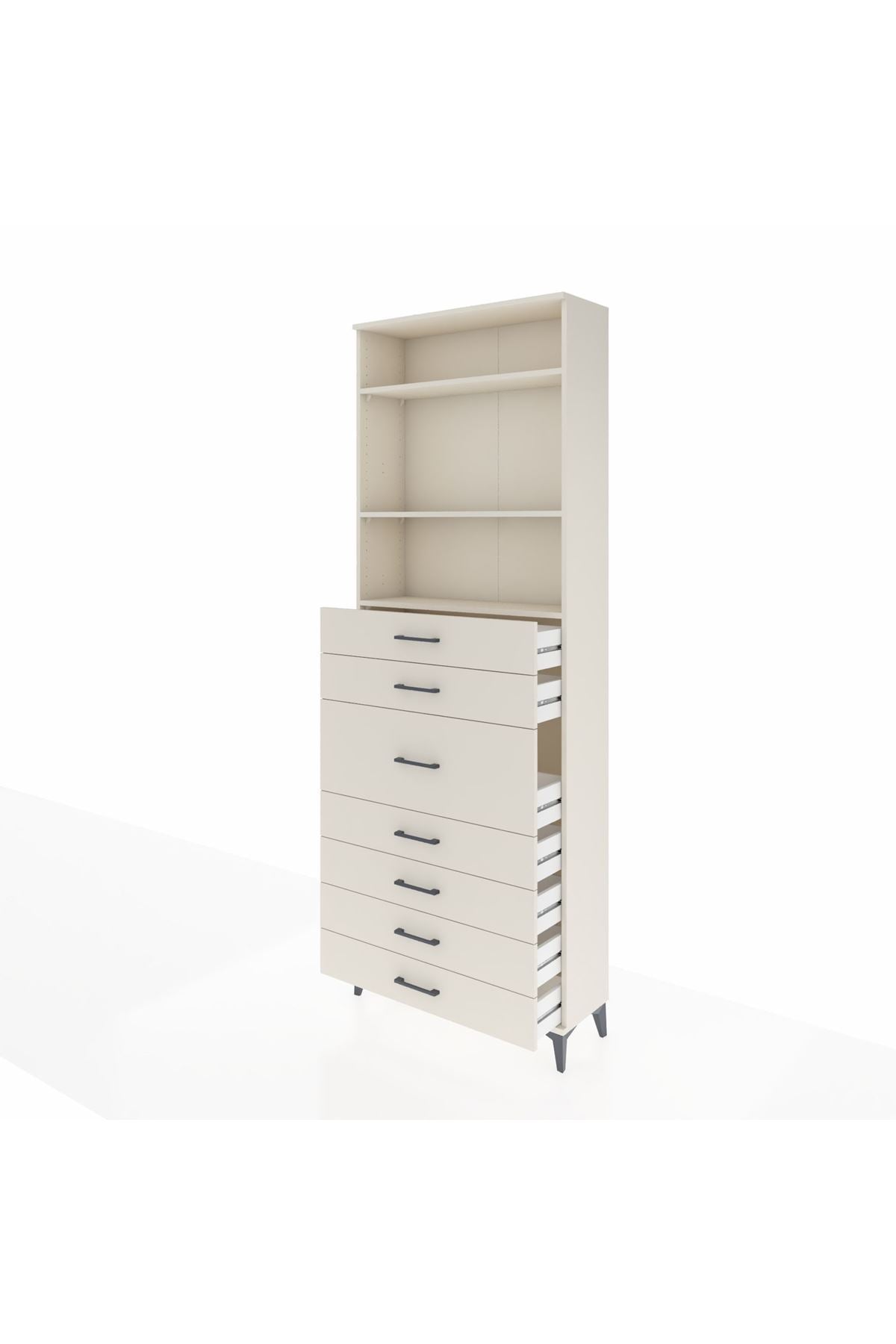Arges Dolap 3 Raflı 7 Çekmeceli 88x30x243 - S33M108V1A