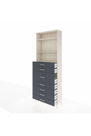 Arges Dolap 3 Raflı 7 Çekmeceli 88x30x243 - S33M108V2A