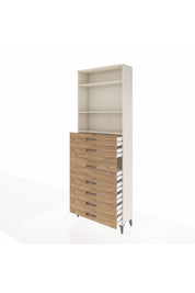 Arges Dolap 3 Raflı 7 Çekmeceli 88x30x243 - S33M108V3A