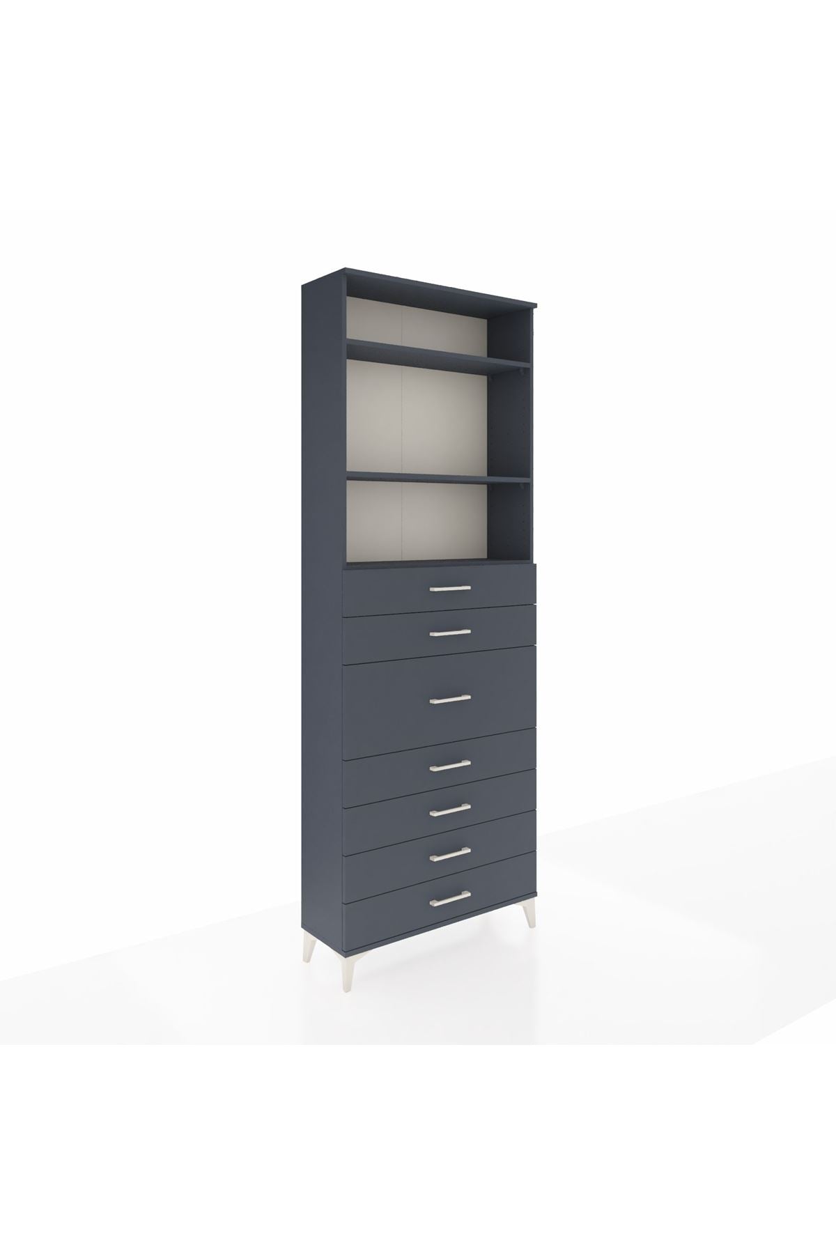 Arges Dolap 3 Raflı 7 Çekmeceli 88x30x243 - S33M108V5A