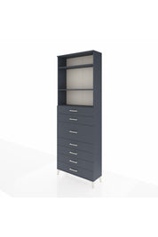 Arges Dolap 3 Raflı 7 Çekmeceli 88x30x243 - S33M108V5A