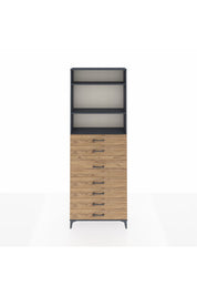Arges Dolap 3 Raflı 7 Çekmeceli 88x30x243 - S33M108V6A