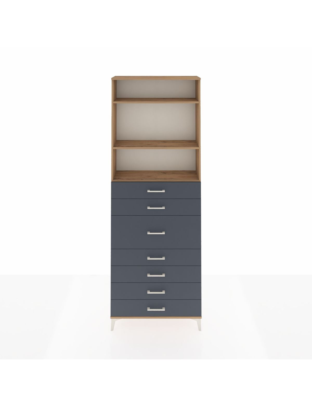 Arges Dolap 3 Raflı 7 Çekmeceli 88x30x243 - S33M108V8A