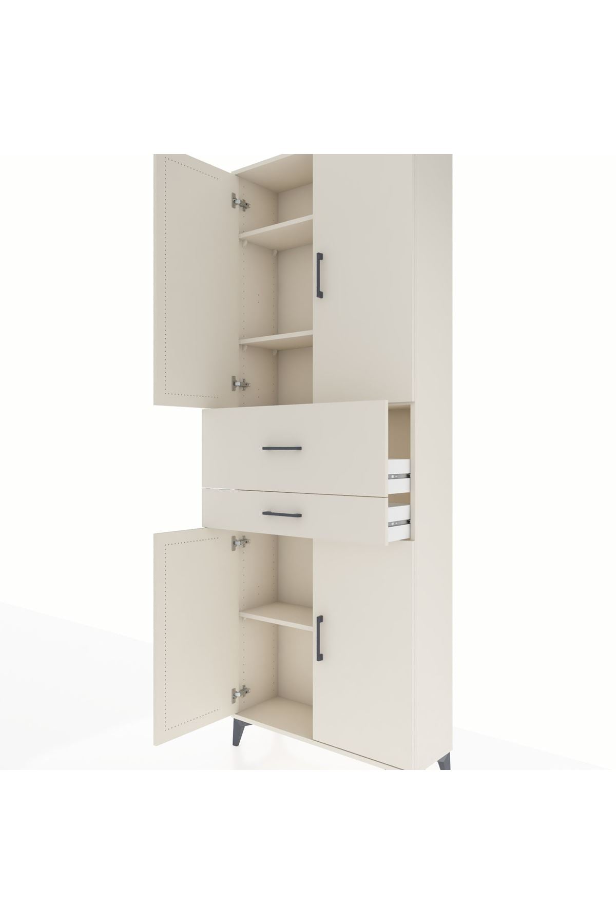 Arges Dolap 4 Raflı 2 Çekmeceli 4 Kapaklı 88x30x243 - S33M109V1A