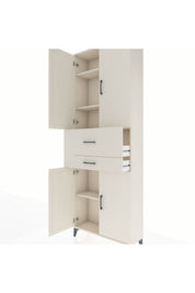 Arges Dolap 4 Raflı 2 Çekmeceli 4 Kapaklı 88x30x243 - S33M109V1A