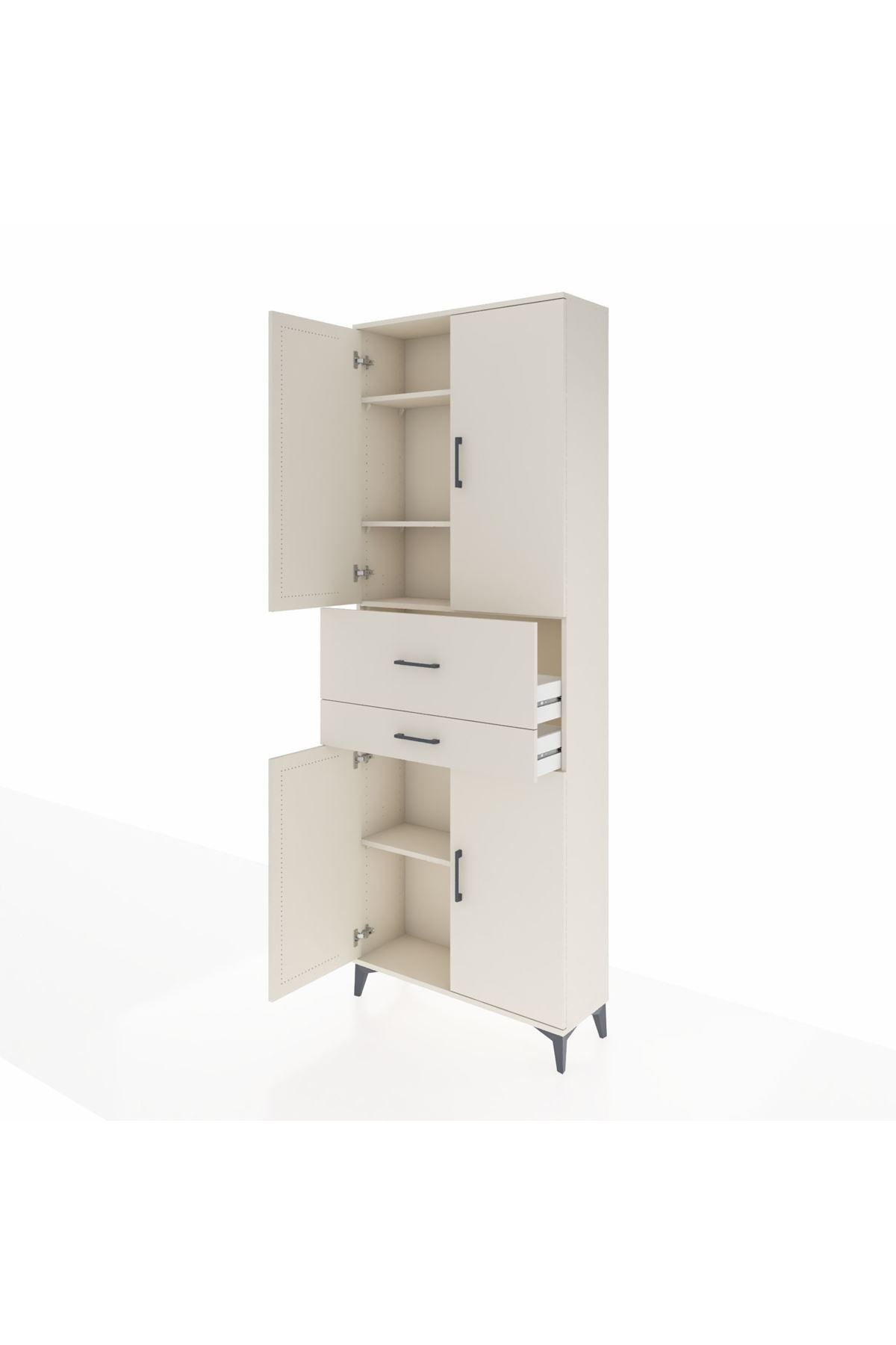 Arges Dolap 4 Raflı 2 Çekmeceli 4 Kapaklı 88x30x243 - S33M109V1A
