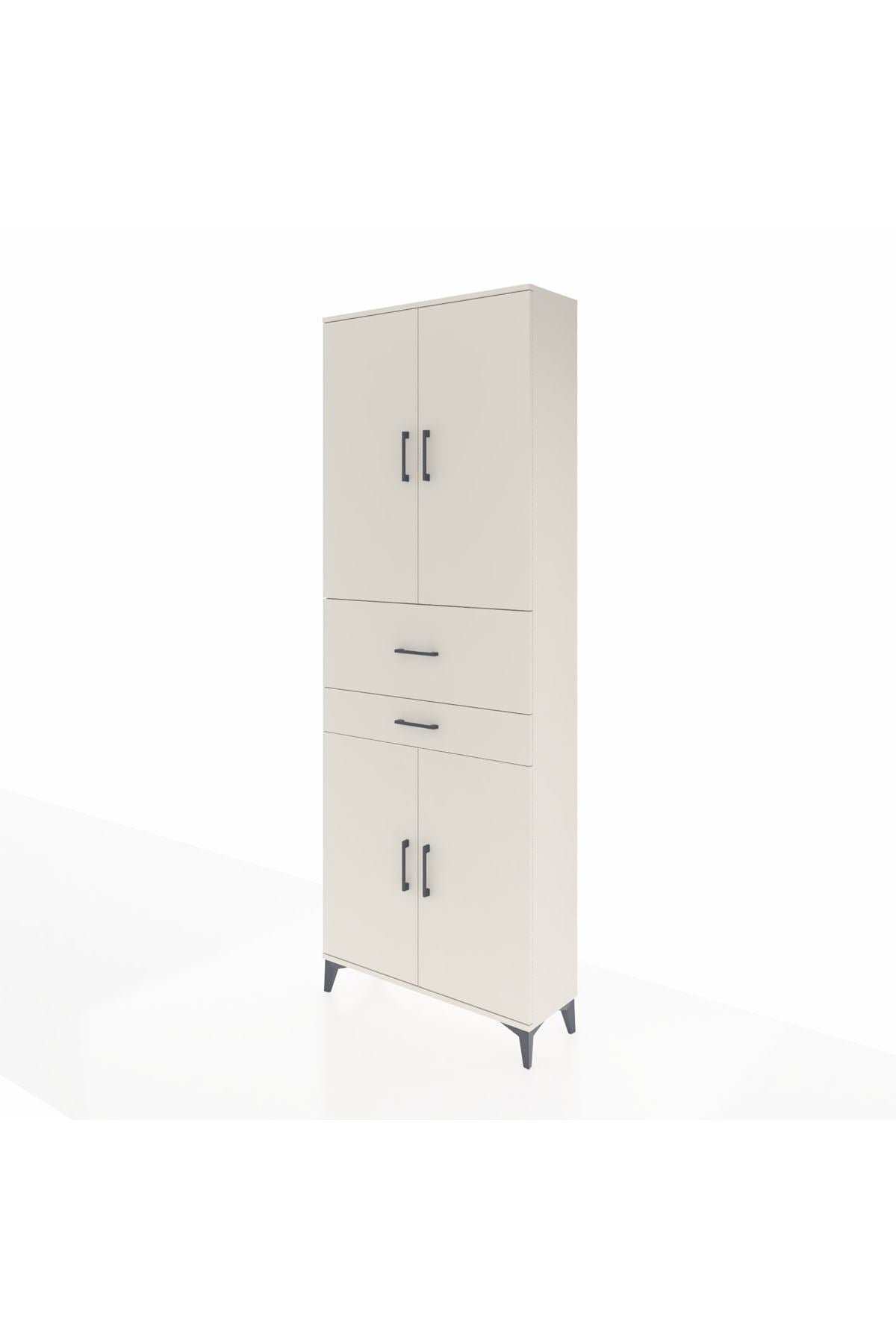 Arges Dolap 4 Raflı 2 Çekmeceli 4 Kapaklı 88x30x243 - S33M109V1A