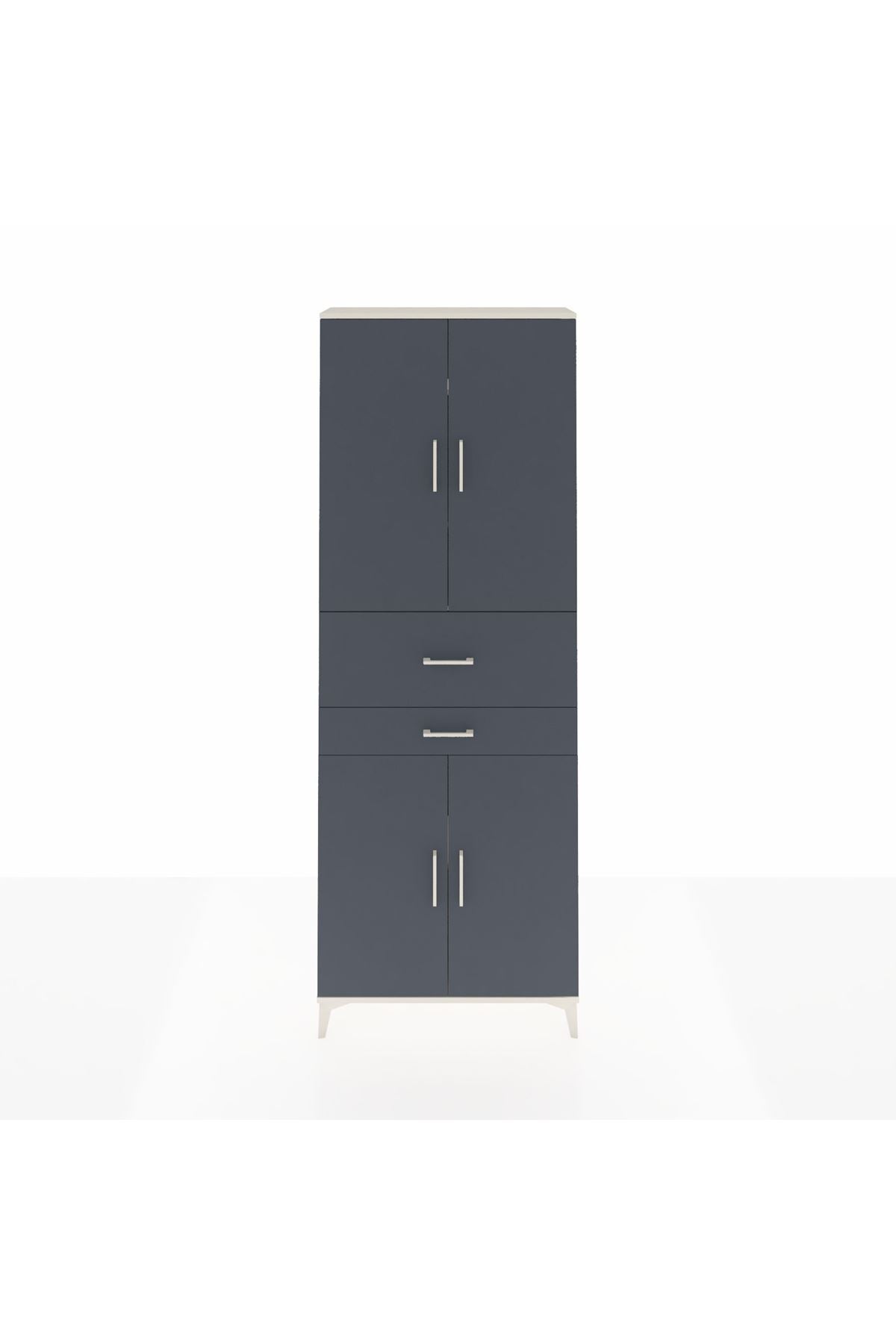 Arges Dolap 4 Raflı 2 Çekmeceli 4 Kapaklı 88x30x243 - S33M109V2A