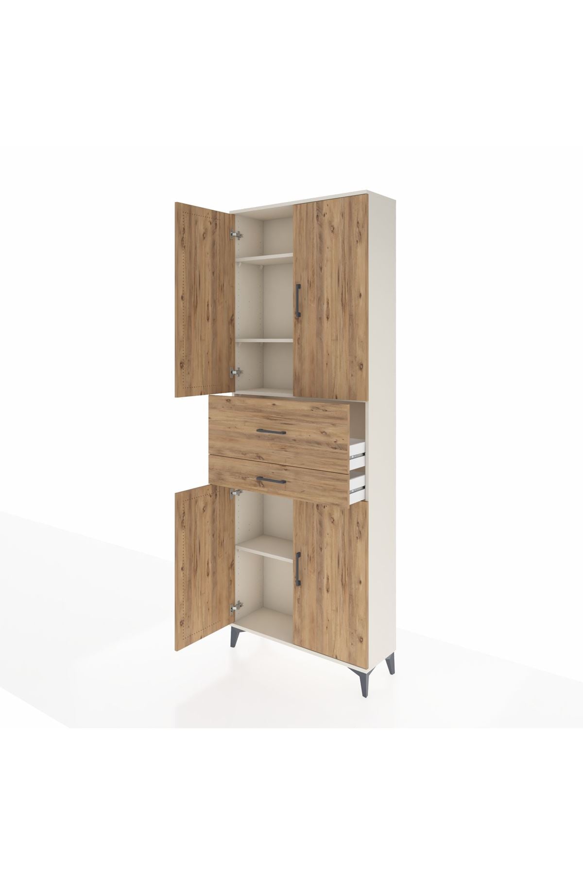 Arges Dolap 4 Raflı 2 Çekmeceli 4 Kapaklı 88x30x243 - S33M109V3A