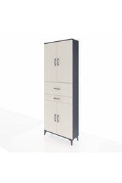 Arges Dolap 4 Raflı 2 Çekmeceli 4 Kapaklı 88x30x243 - S33M109V4A