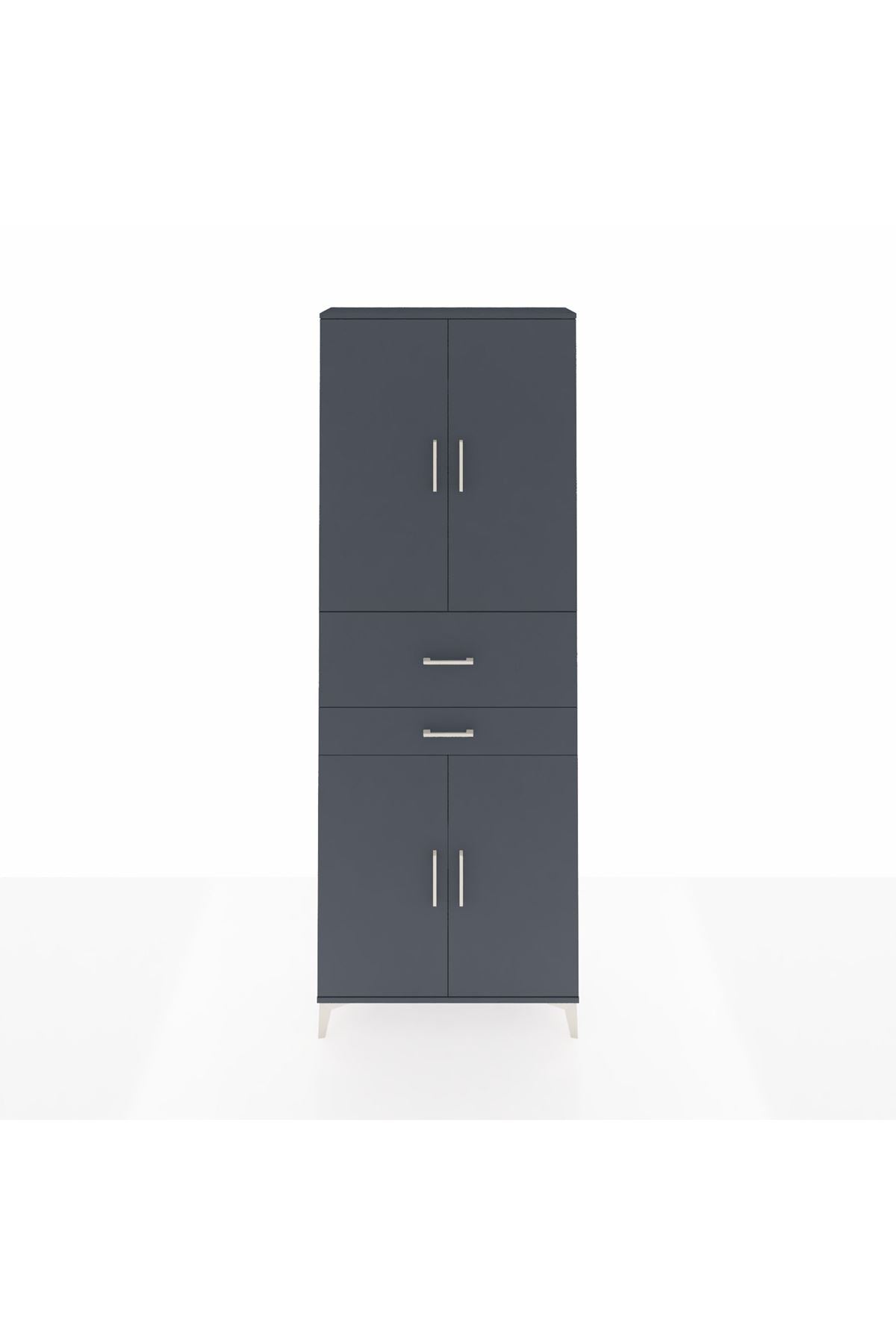 Arges Dolap 4 Raflı 2 Çekmeceli 4 Kapaklı 88x30x243 - S33M109V5A