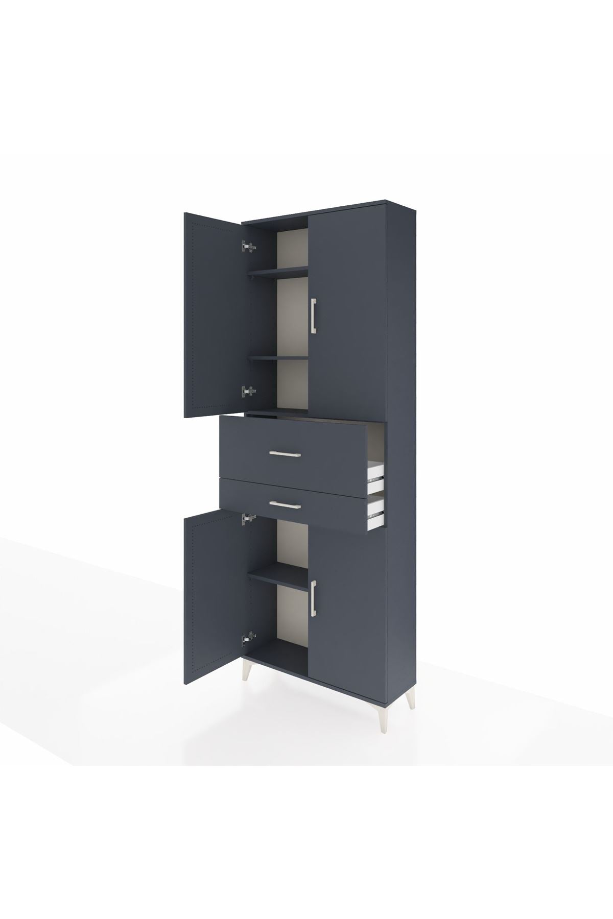 Arges Dolap 4 Raflı 2 Çekmeceli 4 Kapaklı 88x30x243 - S33M109V5A