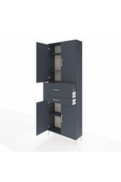 Arges Dolap 4 Raflı 2 Çekmeceli 4 Kapaklı 88x30x243 - S33M109V5A