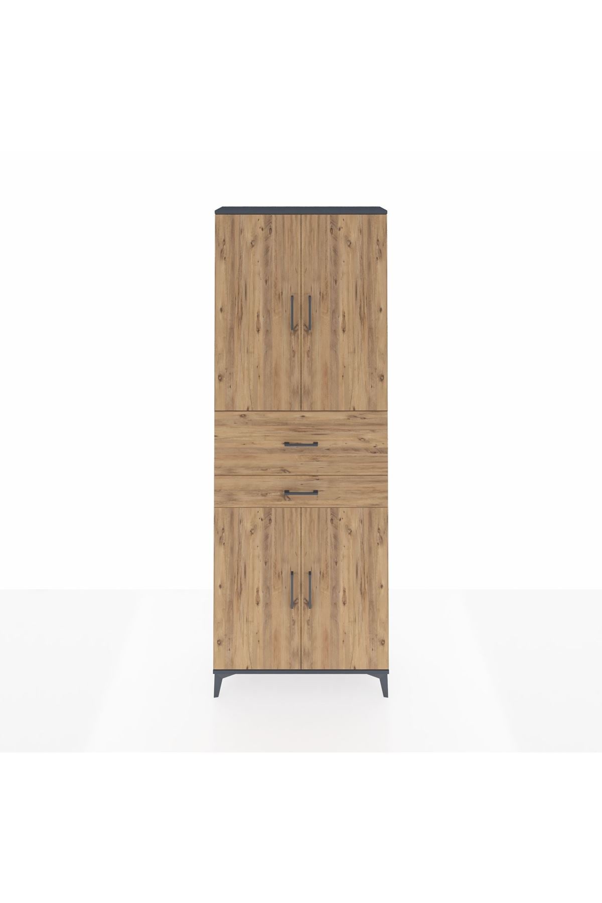 Arges Dolap 4 Raflı 2 Çekmeceli 4 Kapaklı 88x30x243 - S33M109V6A