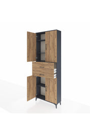 Arges Dolap 4 Raflı 2 Çekmeceli 4 Kapaklı 88x30x243 - S33M109V6A