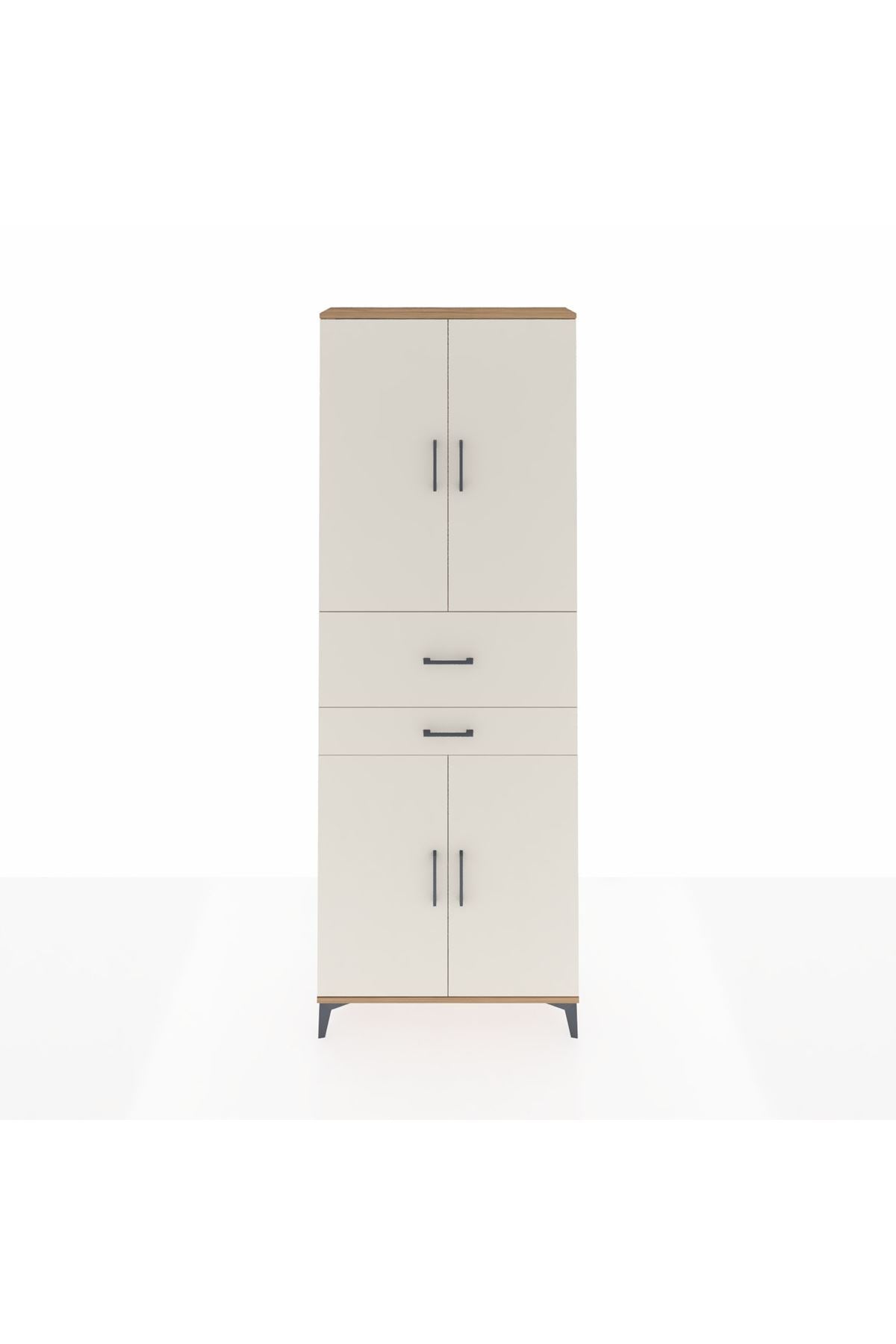 Arges Dolap 4 Raflı 2 Çekmeceli 4 Kapaklı 88x30x243 - S33M109V7A