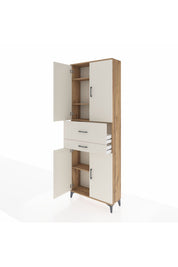 Arges Dolap 4 Raflı 2 Çekmeceli 4 Kapaklı 88x30x243 - S33M109V7A