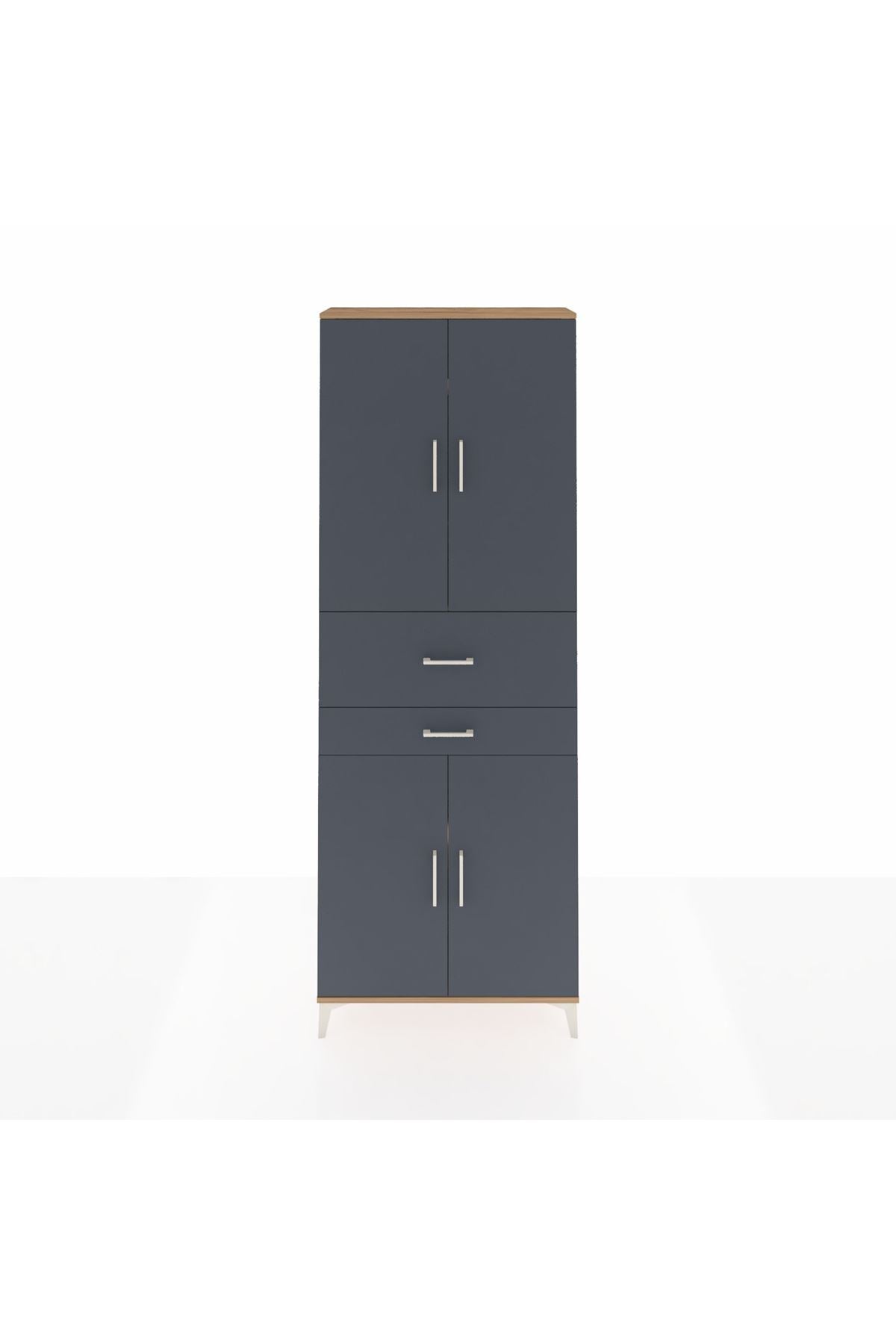 Arges Dolap 4 Raflı 2 Çekmeceli 4 Kapaklı 88x30x243 - S33M109V8A