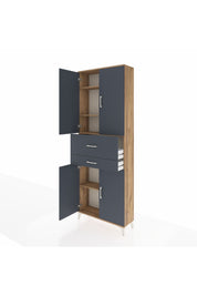 Arges Dolap 4 Raflı 2 Çekmeceli 4 Kapaklı 88x30x243 - S33M109V8A
