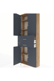Arges Dolap 4 Raflı 2 Çekmeceli 4 Kapaklı 88x30x243 - S33M109V8A