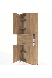Arges Dolap 4 Raflı 2 Çekmeceli 4 Kapaklı 88x30x243 - S33M109V9A
