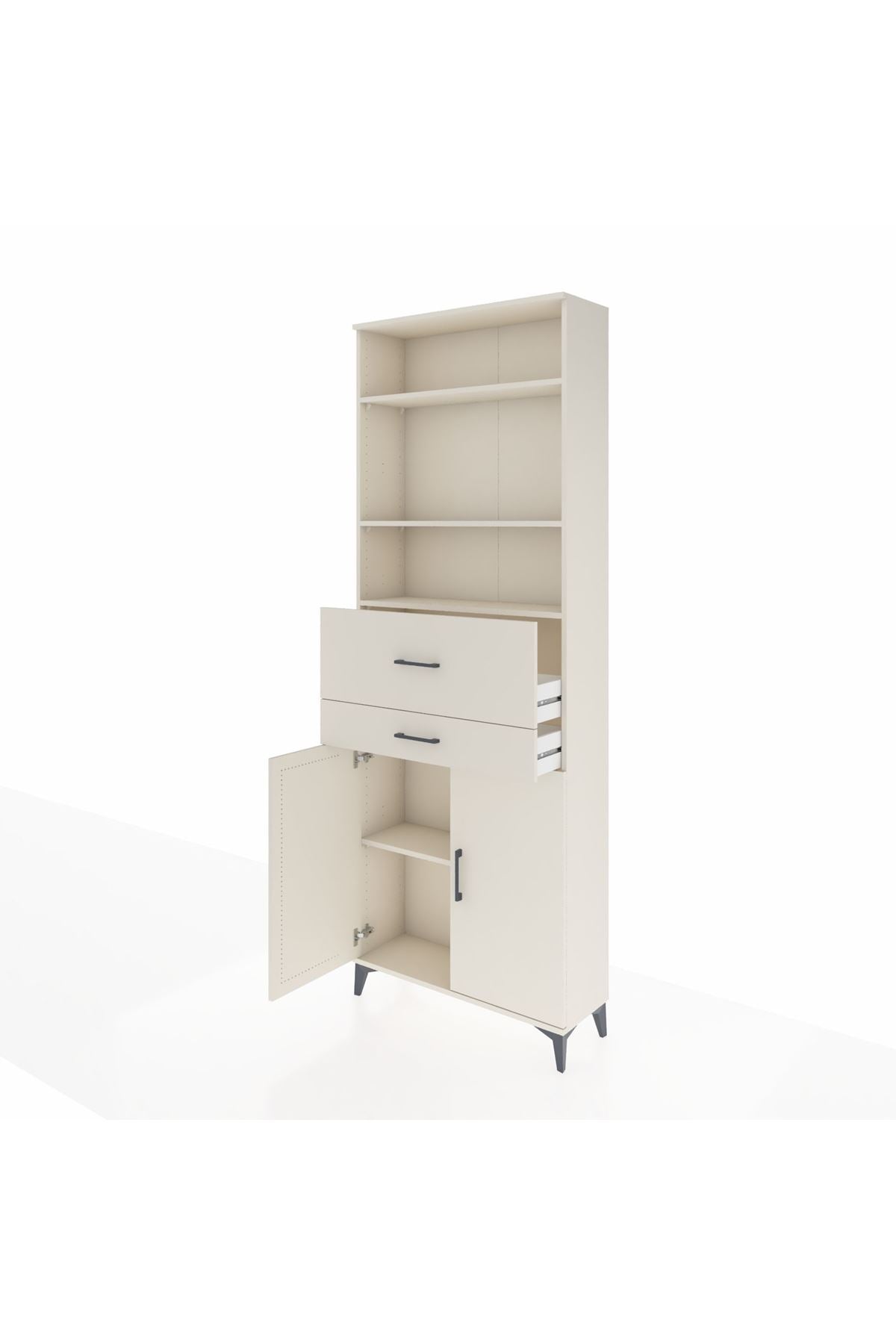 Arges Dolap 4 Raflı 2 Çekmeceli 2 Kapaklı 88x30x243 - S33M110V1A