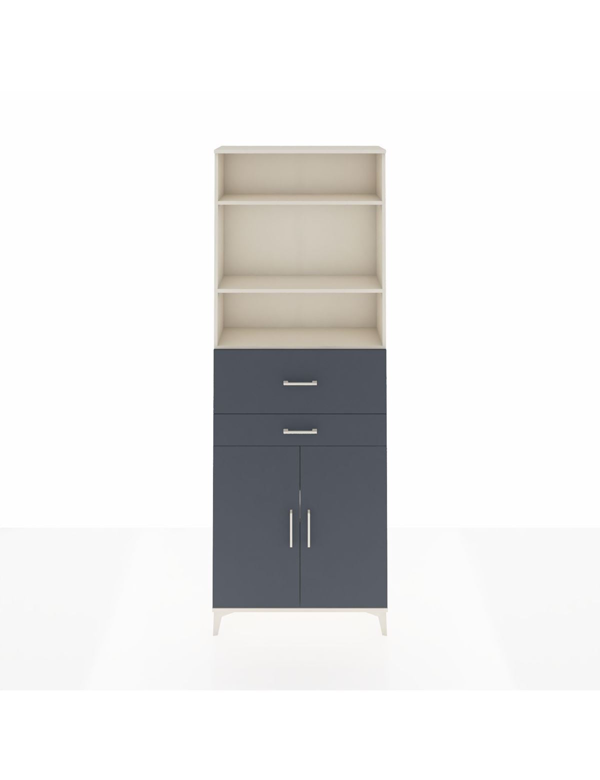 Arges Dolap 4 Raflı 2 Çekmeceli 2 Kapaklı 88x30x243 - S33M110V2A