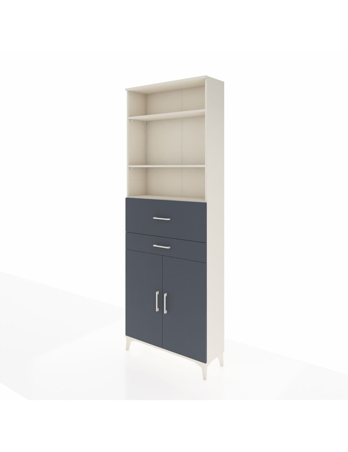 Arges Dolap 4 Raflı 2 Çekmeceli 2 Kapaklı 88x30x243 - S33M110V2A