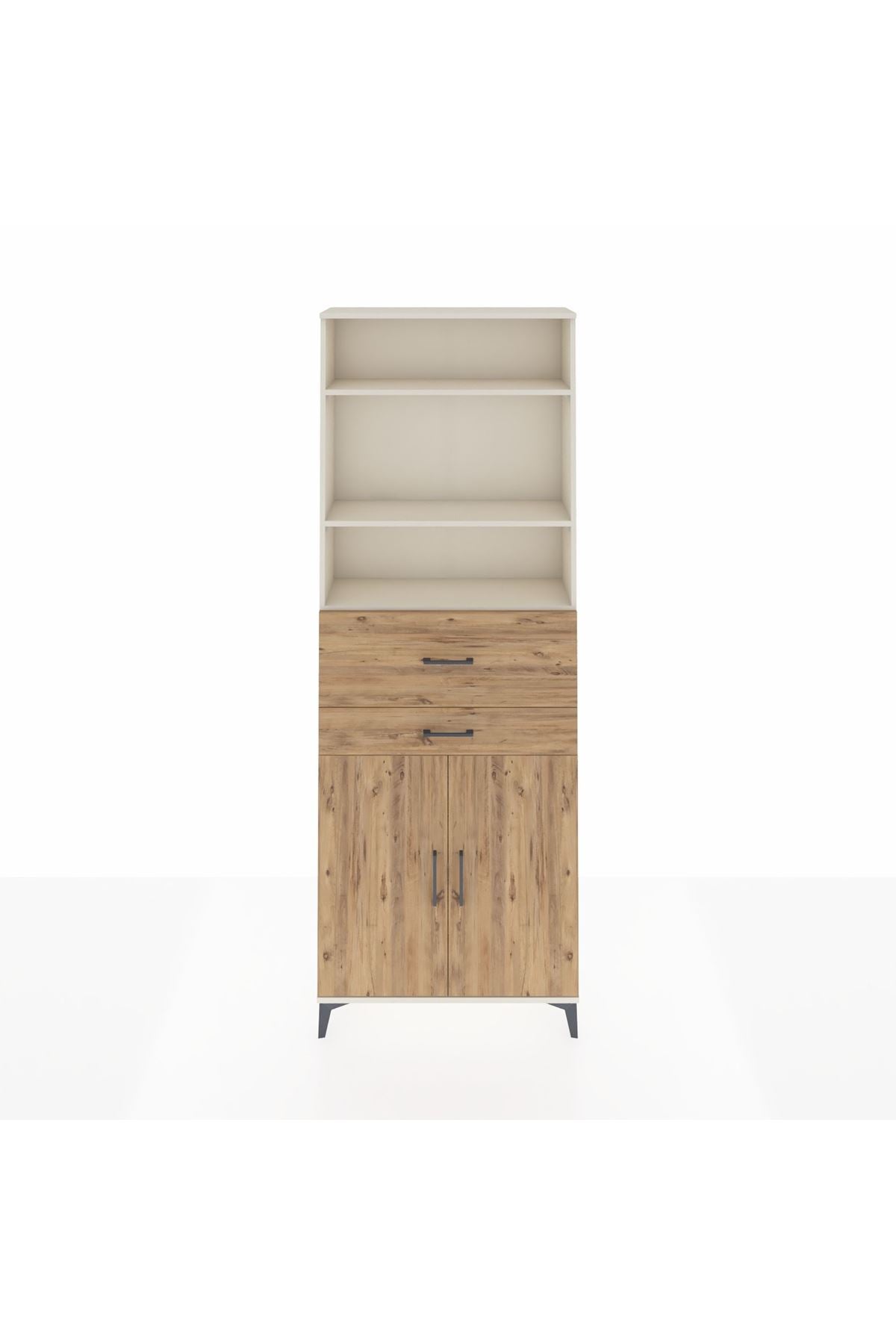 Arges Dolap 4 Raflı 2 Çekmeceli 2 Kapaklı 88x30x243 - S33M110V3A