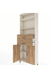 Arges Dolap 4 Raflı 2 Çekmeceli 2 Kapaklı 88x30x243 - S33M110V3A