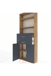 Arges Dolap 4 Raflı 2 Çekmeceli 2 Kapaklı 88x30x243 - S33M110V8A