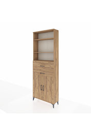 Arges Dolap 4 Raflı 2 Çekmeceli 2 Kapaklı 88x30x243 - S33M110V9A
