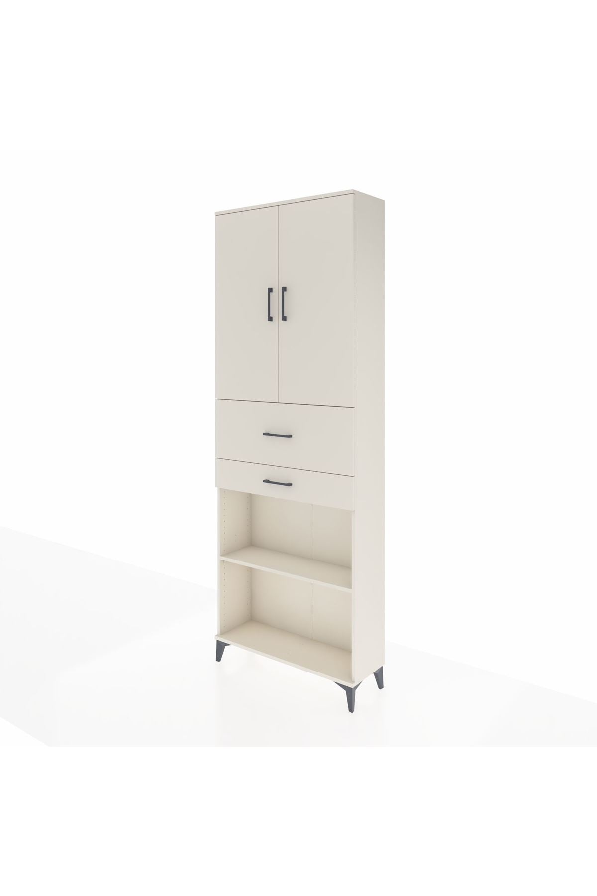 Arges Dolap 4 Raflı 2 Çekmeceli 2 Kapaklı 88x30x243 - S33M111V1A