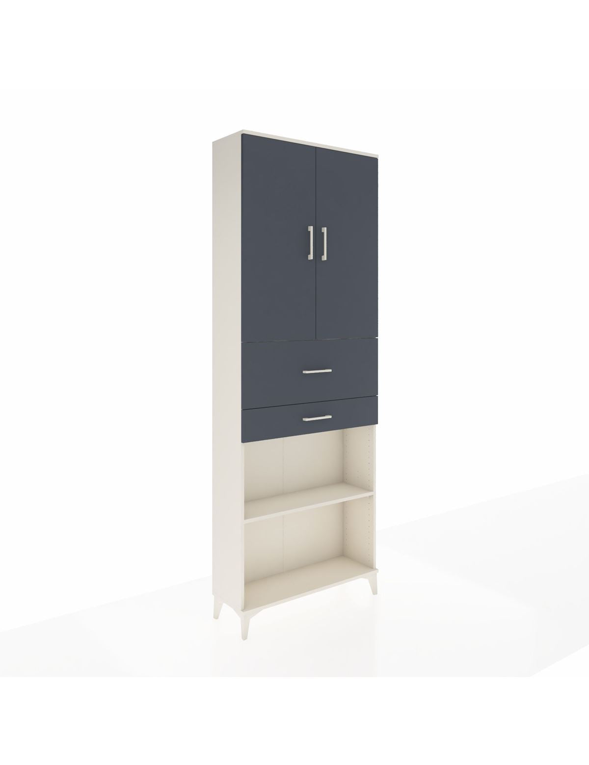 Arges Dolap 4 Raflı 2 Çekmeceli 2 Kapaklı 88x30x243 - S33M111V2A
