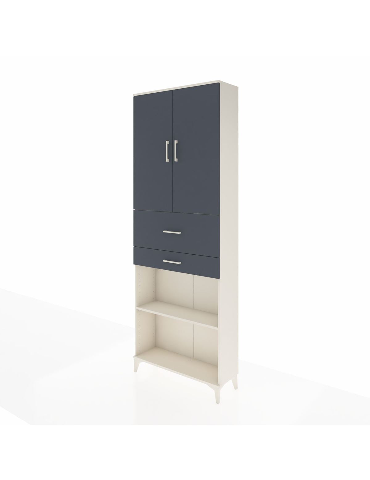 Arges Dolap 4 Raflı 2 Çekmeceli 2 Kapaklı 88x30x243 - S33M111V2A