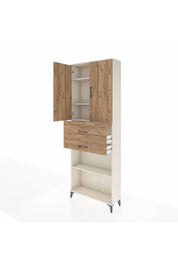 Arges Dolap 4 Raflı 2 Çekmeceli 2 Kapaklı 88x30x243 - S33M111V3A