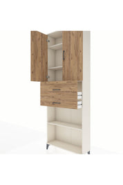 Arges Dolap 4 Raflı 2 Çekmeceli 2 Kapaklı 88x30x243 - S33M111V3A