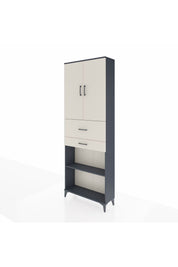 Arges Dolap 4 Raflı 2 Çekmeceli 2 Kapaklı 88x30x243 - S33M111V4A