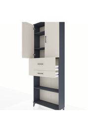 Arges Dolap 4 Raflı 2 Çekmeceli 2 Kapaklı 88x30x243 - S33M111V4A