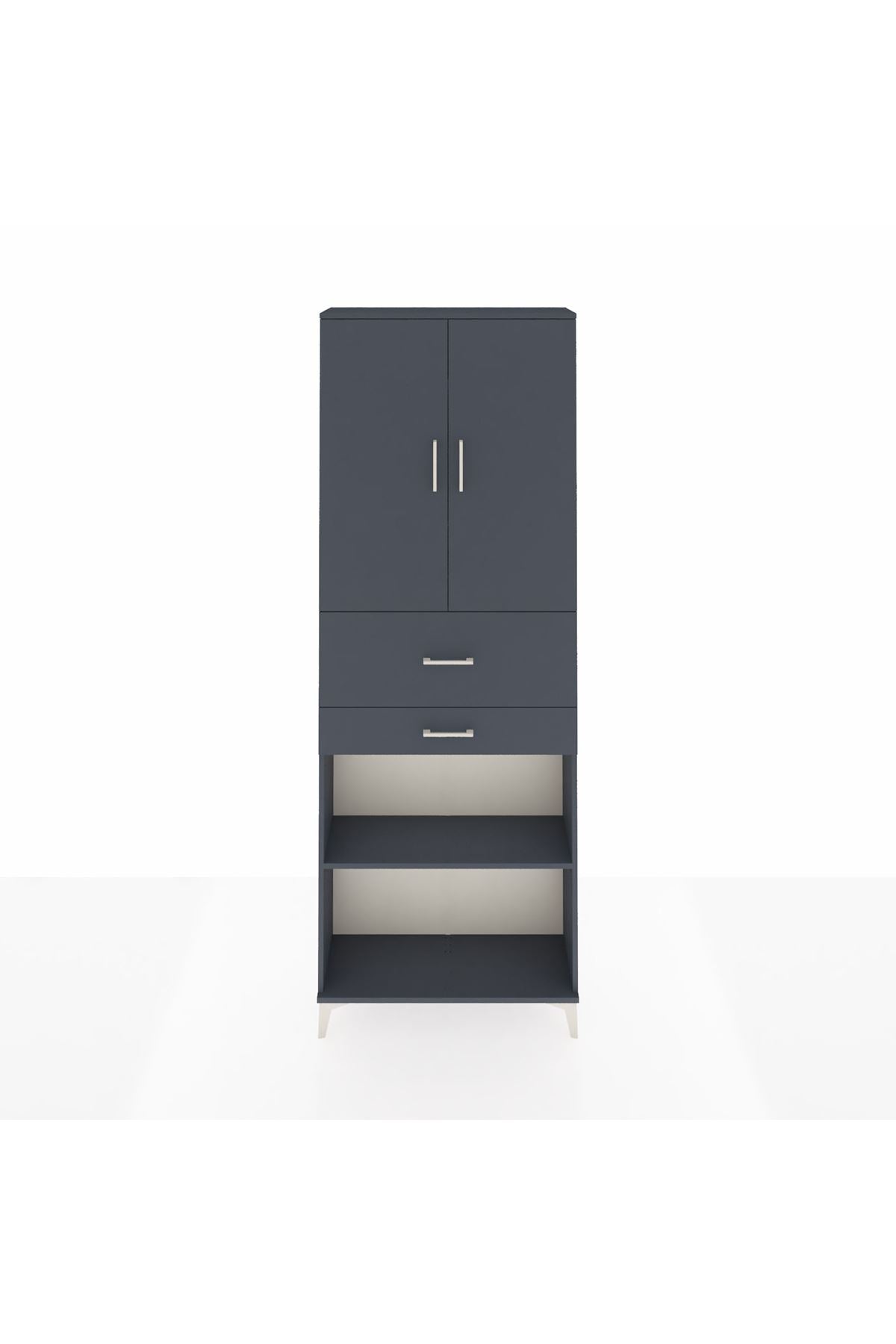 Arges Dolap 4 Raflı 2 Çekmeceli 2 Kapaklı 88x30x243 - S33M111V5A