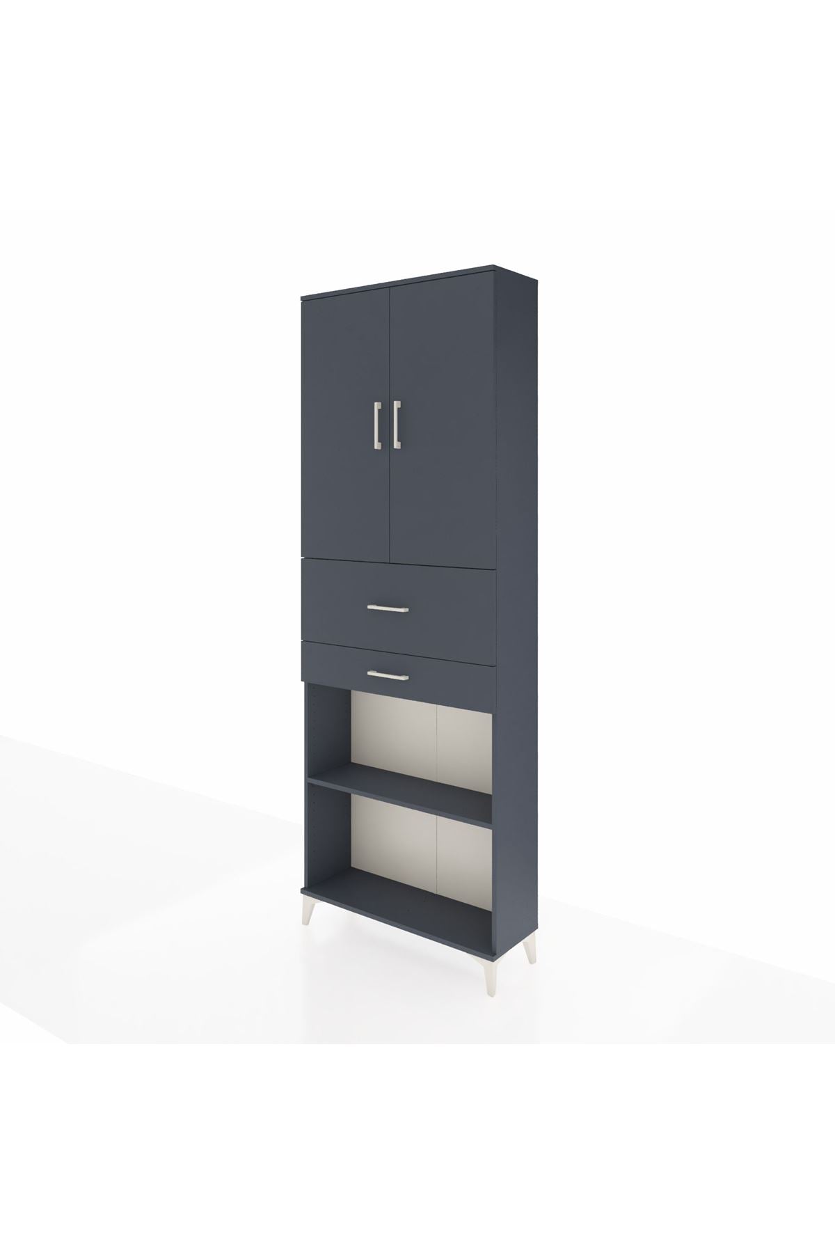 Arges Dolap 4 Raflı 2 Çekmeceli 2 Kapaklı 88x30x243 - S33M111V5A