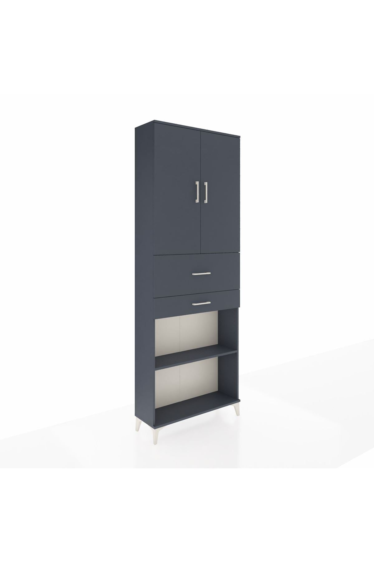 Arges Dolap 4 Raflı 2 Çekmeceli 2 Kapaklı 88x30x243 - S33M111V5A
