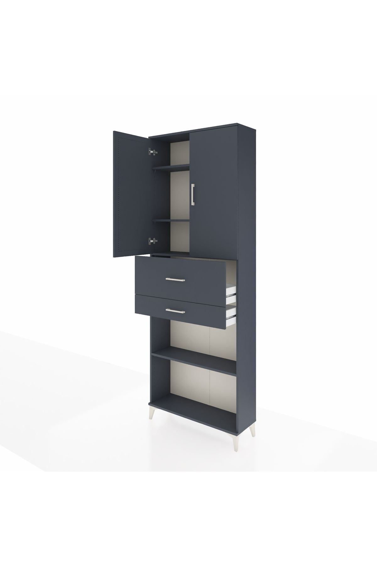 Arges Dolap 4 Raflı 2 Çekmeceli 2 Kapaklı 88x30x243 - S33M111V5A