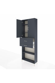 Arges Dolap 4 Raflı 2 Çekmeceli 2 Kapaklı 88x30x243 - S33M111V5A