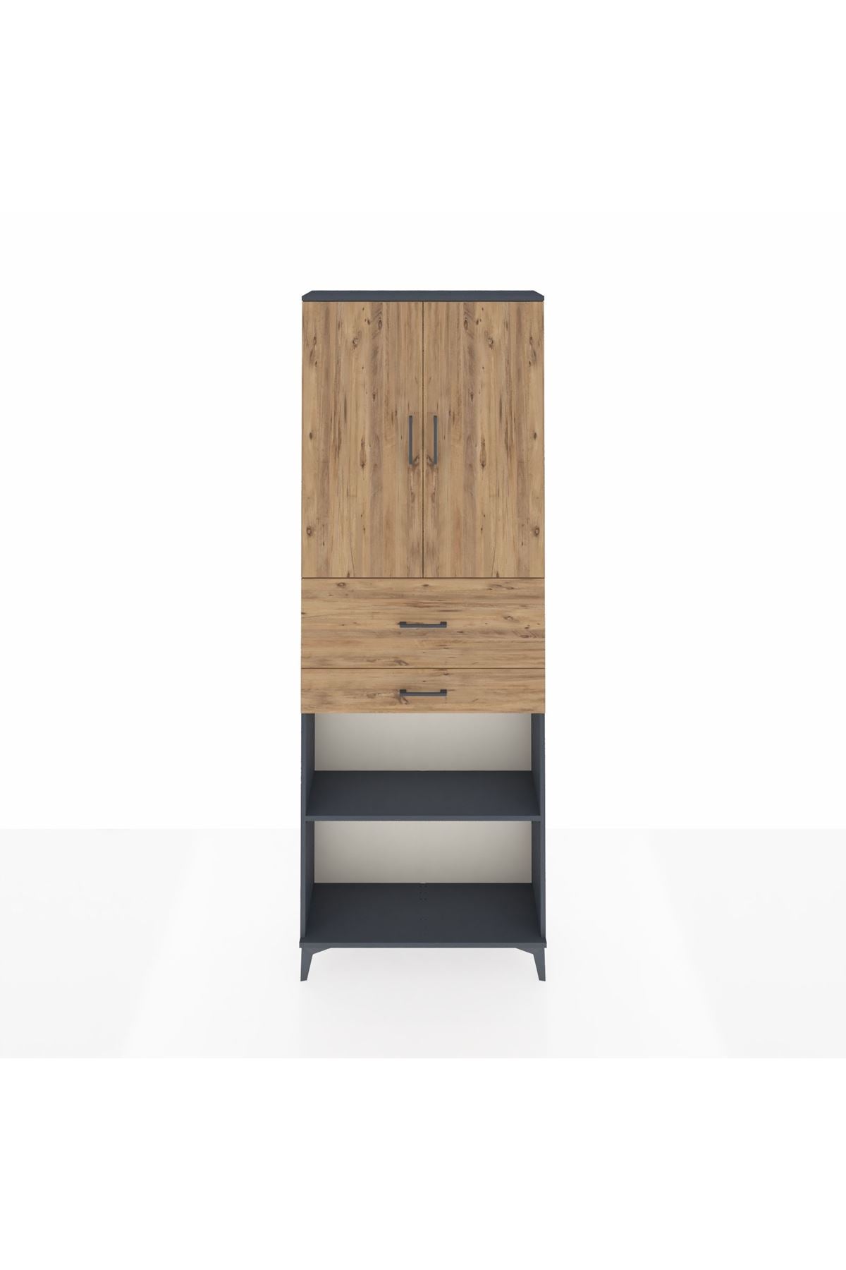 Arges Dolap 4 Raflı 2 Çekmeceli 2 Kapaklı 88x30x243 - S33M111V6A