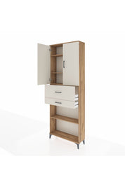 Arges Dolap 4 Raflı 2 Çekmeceli 2 Kapaklı 88x30x243 - S33M111V7A