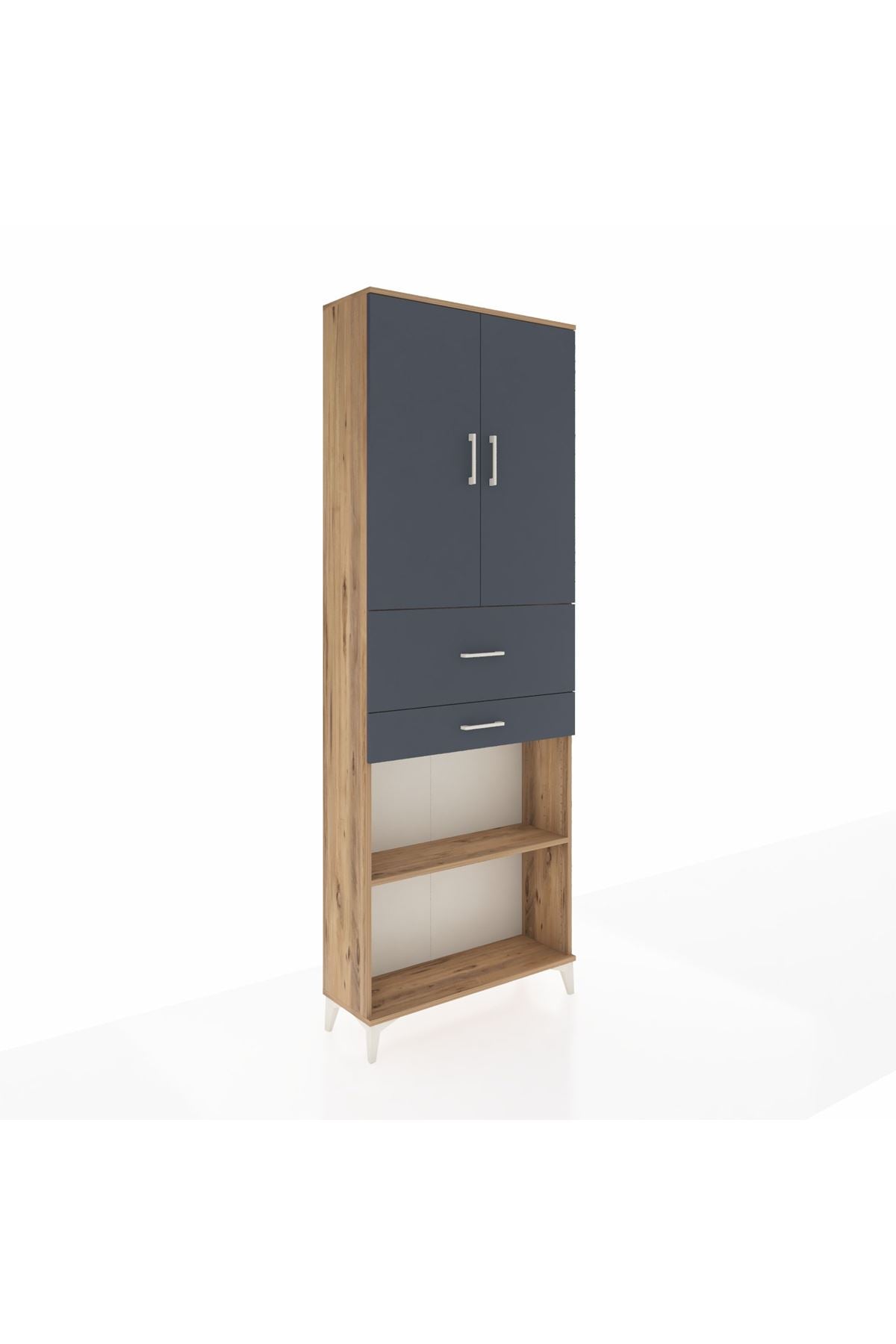 Arges Dolap 4 Raflı 2 Çekmeceli 2 Kapaklı 88x30x243 - S33M111V8A